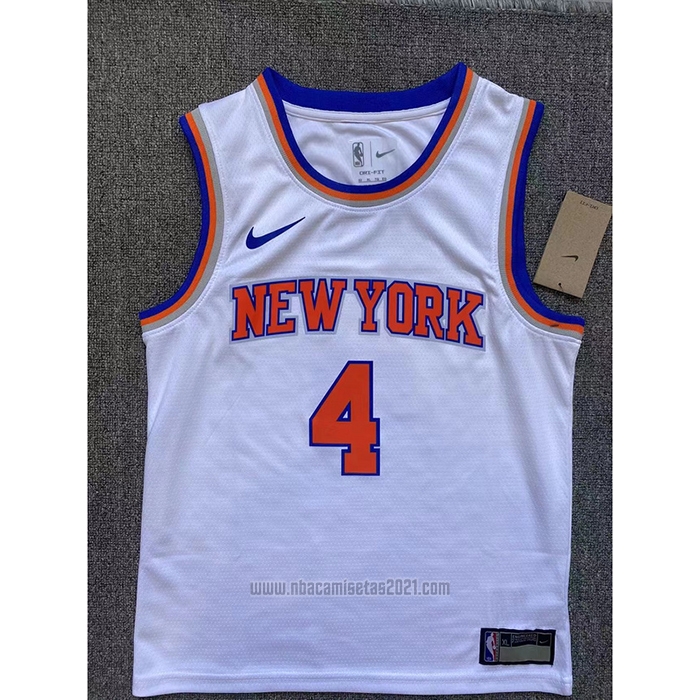 Camiseta Nino New York Knicks Derrick Rose #4 Association Blanco